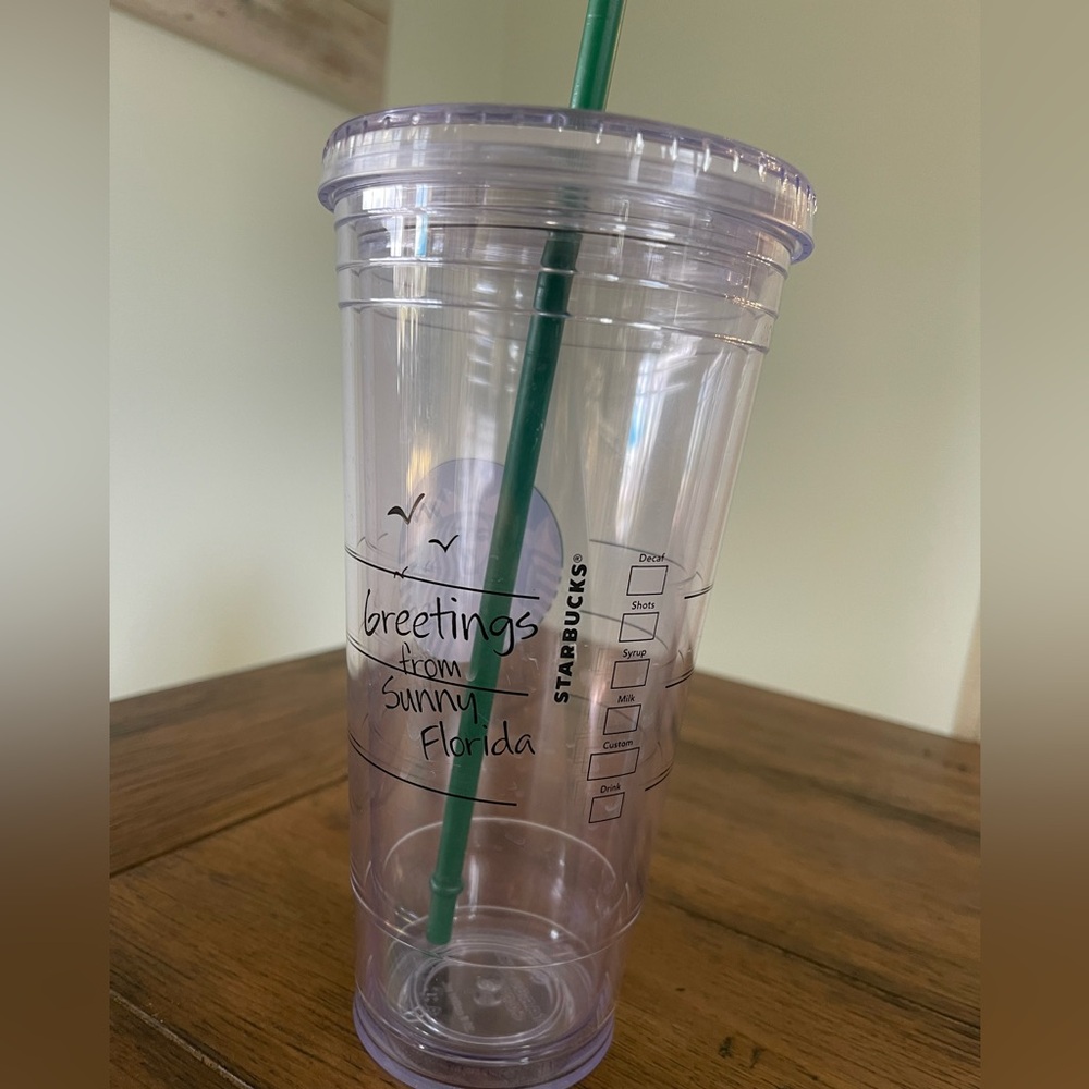 Starbucks siren logo double walled plastic cold cup 20oz - Picture 2 of 2